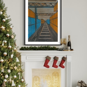 Freight Yard - Orange &Blue